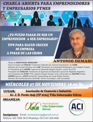CHARLA ABIERTA PARA EMPRENDEDORES